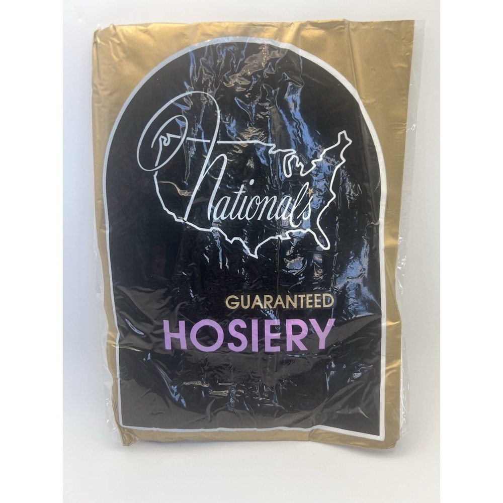 Vtg Nationals Hosiery Pantyhose FLAT TUMMY NAVY SIZE D 82% NYLON 18% SPANDEX NOS